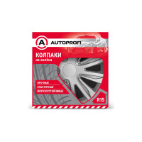 Колпаки на колёса AUTOPROFI комплект из 4 шт, размер 15, 370мм WC-2010 SILVER 15