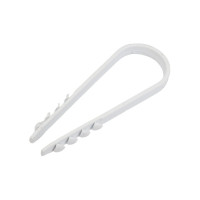 Дюбель-хомут для круглого кабеля EKF 19x25 мм, белый PROxima 100 шт. plc-ncc-19x25w