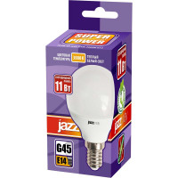 Светодиодная лампа Jazzway PLED-SP 11Вт шар G45 3000К теплый белый E14 950лм 230В/50Гц 5019249
