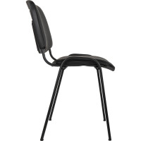 Стул для персонала и посетителей BRABIX Iso CF-005 черный каркас, кожзам черный 531977
