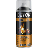 Аэрозольная эмаль Deton термостойкая черная THERMO 520 мл 126943 DTN-A70666