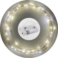 Гирлянда ЭРА ENIN 5NW LED Нить, 5 м, теплый свет, АА 100/2500 Б0047960