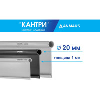 Пластиковый садовый бордюр Анмакс Кантри черный, длина 10000 мм, высота 110 мм 82401-Ч