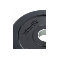 Обрезиненный диск Starfit BB-202 1 кг, d=26 мм, стальная втулка, черный УТ-00018803