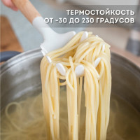 Набор силиконовых кухонных принадлежностей DASWERK с деревянными ручками 12 в 1, молочный 608193
