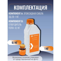 Эпоксидная смола Суперпласт эд-20 + отвердитель пэпа 1,1 кг 4687203677947