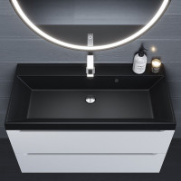 Раковина кварцевая для ванной Classic Quartz_100 см, черная матовая, уголь uperwood 293020634