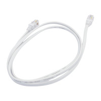 Телефонный патч-корд Cabeus 2x6р4с, белый, PVC, 1 м PC-TEL-RJ12-1m