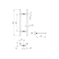 Ручка-скоба FUARO PULL.PH32/600.45 INOX 304 (PH-45-32/600-INOX) 45501