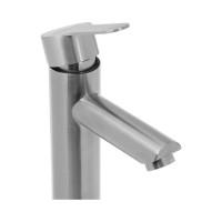 Смеситель для раковины СоюзКран высокий, керам. картридж 35мм, нерж. сталь, SS02-M138 567-128