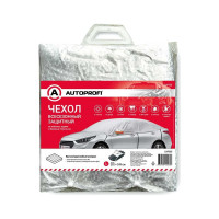 Всесезонный защитный чехол AUTOPROFI на лобовое, заднее и боковые стекла автомобиля, размер L, 292x249 см, прочный двухслойный материал: фольгированный полиэтилен (PE) CAP200