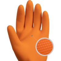 Латексные химостойкие перчатки Jeta Safety 80/50, с хлопковым напылением, 0.7 мм, р. 11/xxl JCH-401-11-XXL