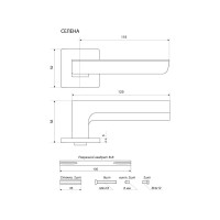 Комплект ручек АЛЛЮР АРТ СЕЛЕНА BL (81150) матовый черный 13781