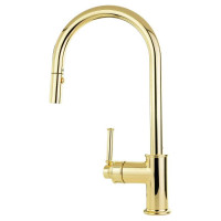 Смеситель для кухни Migliore ERMITAGE MINI с вытяжной лейкой, ручка сбоку, латунь, золото 31528