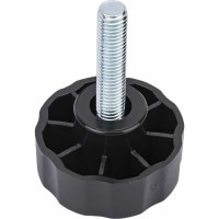 Ручка-барашек Tech-Krep/Zitar пластик, D42, с резьбовым штифтом М8x35, чёрный 144192