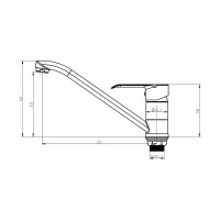 Смеситель для кухни ARCO DA VELLA 35 мм, с гайкой А41(1)65 12213