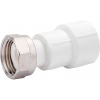 Муфта с накидной гайкой RTP ppr 20x1/2, пластик штуцер, белый, 28190