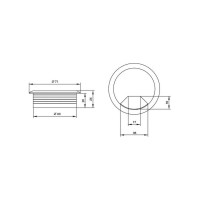 Заглушка Кабель-канала Mebax D 60мм серый 00-00002678