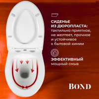 Унитаз подвесной безободковый с сиденьем с микролифтом BOND F05-10