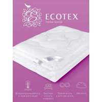 Одеяло Ecotex Валенсия всесезонное, стеганое, наполнитель Fiber, чехол поликотон 80% хлопок, 1.5 спальное ОВ1 4680088202518
