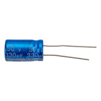 Электролитический конденсатор JB Capacitors 330мкФ, 50В, 105C, 10x16мм JRB1H331M05001000160000B-23