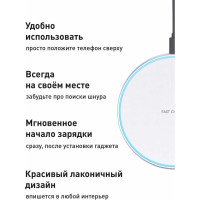 Беспроводная зарядка для телефона и часов, зарядная станция для iphone SSY белая 18702