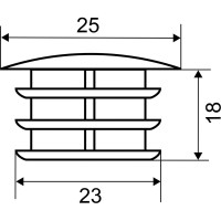 Заглушка Palladium пластиковая, для трубы 25 мм JF-42 BH 115839