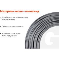 Армированная леска для триммеров 2 мм, 50 м, звезда Gigant G12-0414P