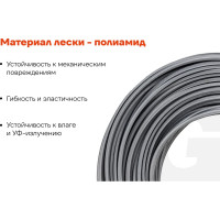 Армированная леска для триммеров 2.4 мм, 50 м, звезда Gigant G12-0415P