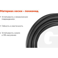 Леска для триммеров 3 мм, 15 м, звезда Gigant G12-0411P