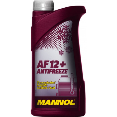 MANNOL ANTIFREEZE AF12+ LONGLIFE 1 л. Концентрат антрифриз красный 2032