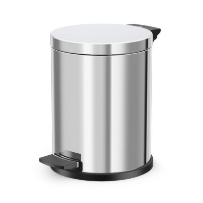 Hailo Мусорный контейнер Solid M, 12л., нерж.сталь, хром, с оцинк.ведром, арт. 0514-019