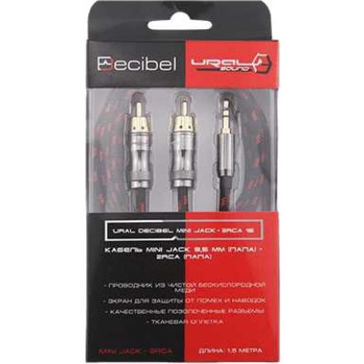 Миниджек кабель Ural sound Decibel mini jack-2RCA 15