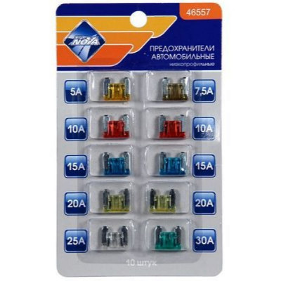 Флажковые  низкопрофильные предохранители Nova Bright MICRO 46557