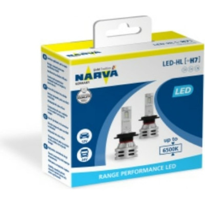 NARVA Автолампа H1 P14,5s LED RANGE PERFOMANCE 19W х2 6500K 2шт 180573000