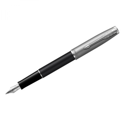 Parker Ручка перьевая Sonnet Sand Blasted Metal&Black Lacquer черная,0,8мм,подар. уп. 2146864