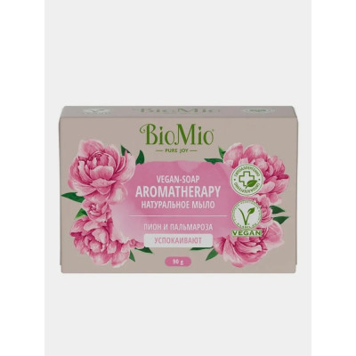 BioMio BIO-SOAP Натуральное мыло. ПИОН и ПАЛЬМАРОЗА, 90 г 520.04401.0101