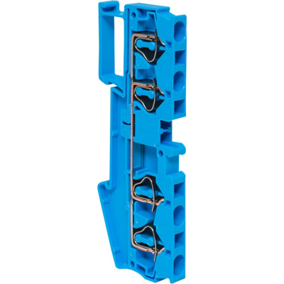 EKF Колодка клеммная пружинная JXB-ST-4 41А 4 вывода синяя(24 шт.) plc-jxb-st-4-4-blue