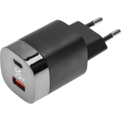 REXANT Сетевое зарядное устройство usb qc (30w) + type c pd (33w), с дисплеем 18-2224