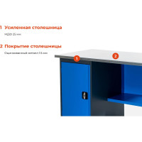 Gigant Верстак с тумбой 1600*685*850 ВТ G-ВТ-1.6