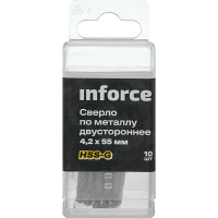 Inforce сверло по металлу двустороннее HSS-G 4,2х55мм 10 штук в упаковке 11-01-724