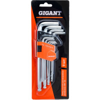 Gigant Набор ключей шестигр. 9 шт. Дюймовых grf-121
