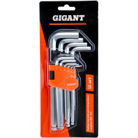 Gigant Набор ключей шестигр.с шаром 10 шт grf-123