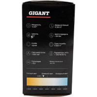 Gigant Лампа светодиодная E27 12Вт 4200К А60 1000Лм G-E27-12-4200K