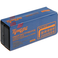 ТУНДРА Набор торцевых головок и бит, вороток, 19 предметов 1720443