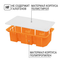 Коробка распределительная TDM ELECTRIC 172х96х45мм, крышка, IP20 SQ1402-1006