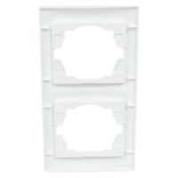 Двухпостовая вертикальная рамка, белая TDM ELECTRIC Лама SQ1815-0033