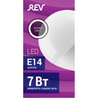 Светодиодная лампа LED G45 Е14 7W 560Лм, 4000K, холодный свет REV 32341 9