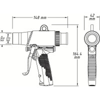Пистолет для обдува и всасывания HAZET 9043N-10