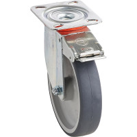 Колесо с вращающейся опорой, пластиной крепления и передним тормозом (150 мм; 140 кг) Tellure rota 716604